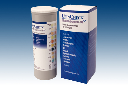 UrinCheck HealthScreen-10 urine reagent strips header image